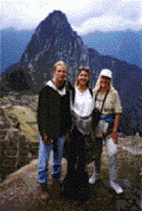 Greg, Monique and Brenda at Macchu Pichu, Peru